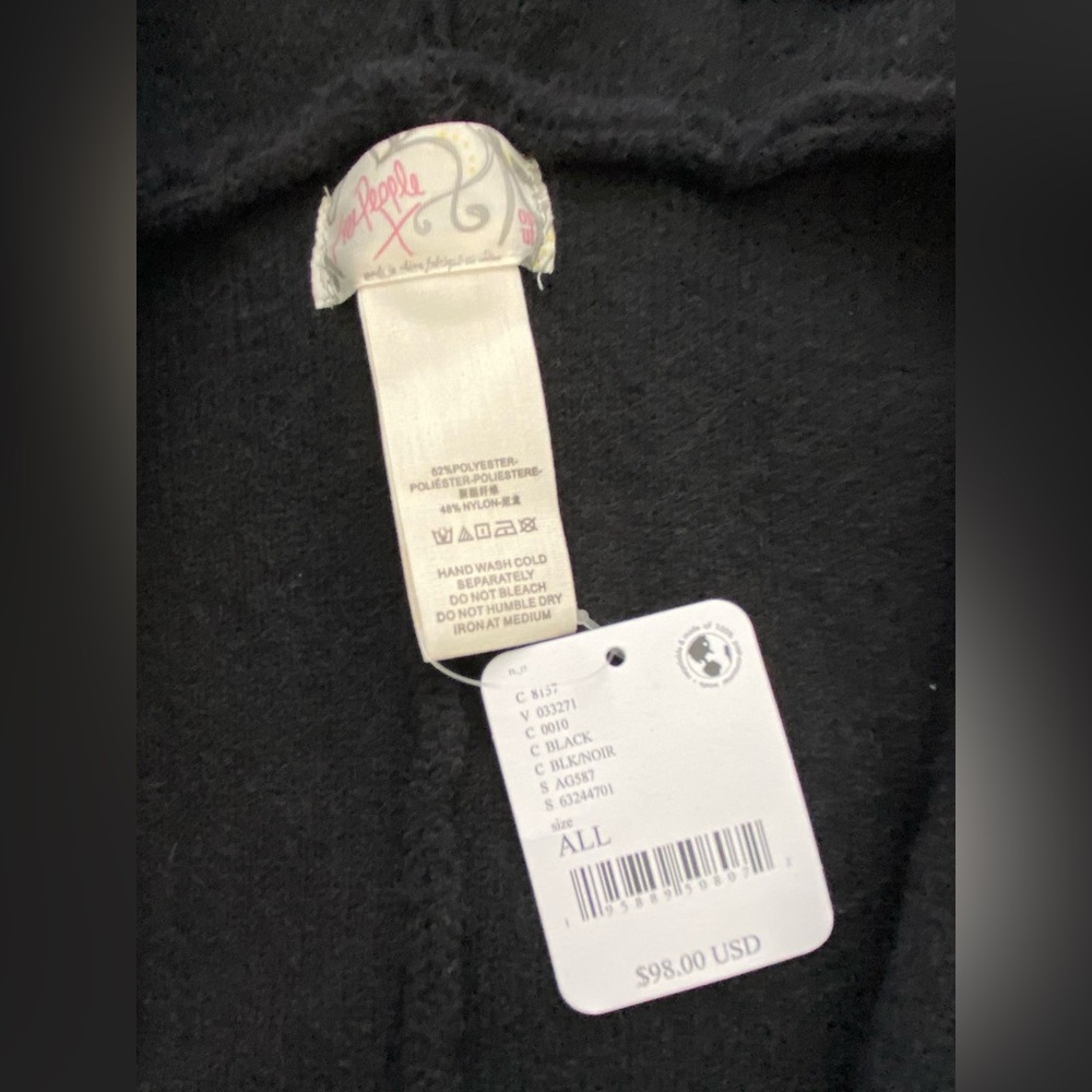Free People Black hooded Kimono NWT - Picture 9 of 12
